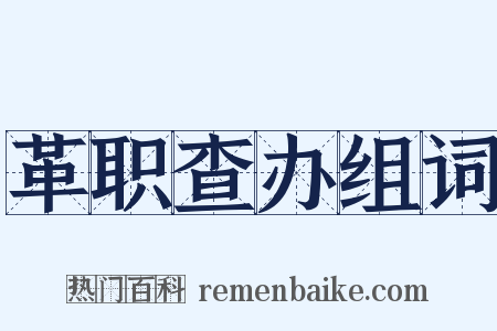 革职查办组词是什么意思的图片